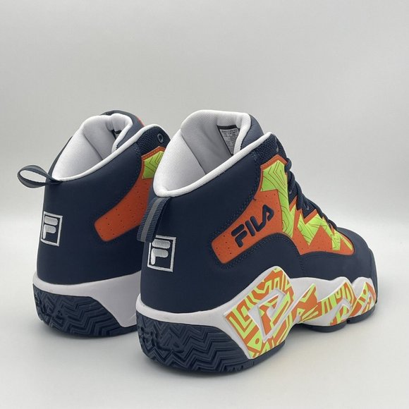 Fila Orange White yellow black Men's Basketball Shoes - Picture 5 of 5